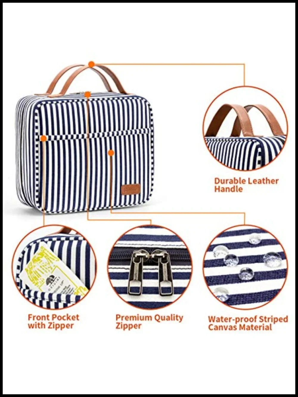 Large Capacity Hanging Travel Toiletry Bag with 4 Compartments & Hook